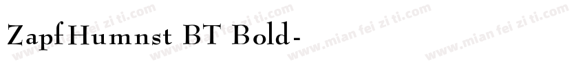 ZapfHumnst BT Bold字体转换